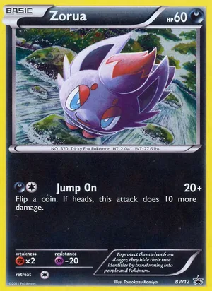 Zorua #BW12, BW Black Star Holo, TCGdex reference