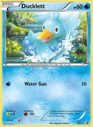 Ducklett #BW17, BW Black Star Holo, TCGdex reference