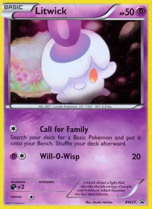 Litwick #BW27, BW Black Star Holo, TCGdex reference