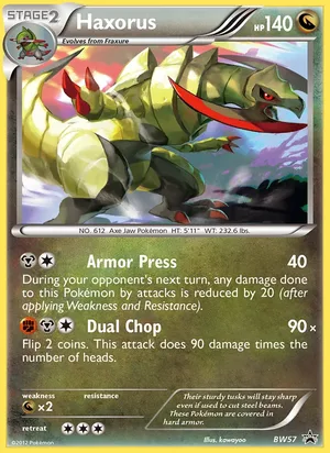 Haxorus #BW57, BW Black Star Holo, TCGdex reference