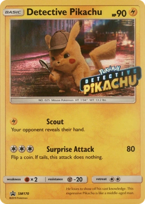 Detective Pikachu SM170, Detective Pikachu stamp, owner-provided image