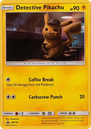 Detective Pikachu SM190, Holo, owner-provided image
