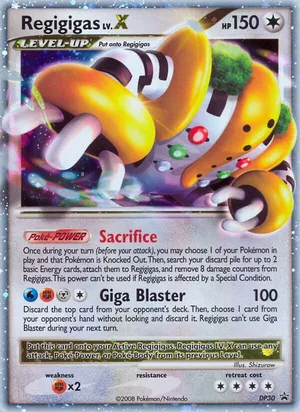 Regigigas #DP30, DP Black Star Cosmos Holo, TCGdex reference