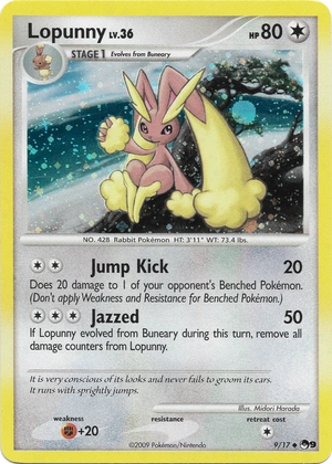 Lopunny 9, Cosmos Holo, Bulbapedia reference scan