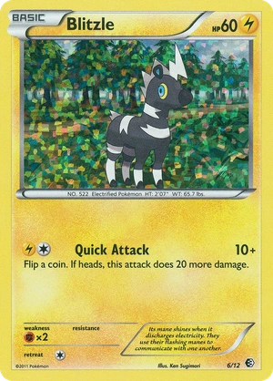 Blitzle 6/12, Confetti Holo, reference image