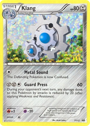Klang 11/12, McDonald's Collection 2012 Confetti Holo, Pokumon reference
