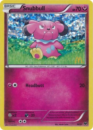 Snubbull 8/12, McDonald's Collection 2014 Confetti Holo, Pokumon reference