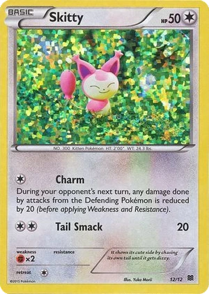 Skitty 12/12, McDonald's Collection 2015 Confetti Holo, Pokumon reference