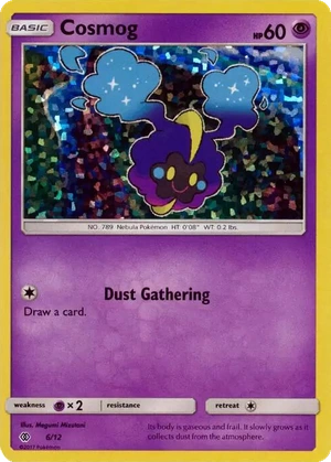 Cosmog 6/12, McDonald's Collection 2017 Confetti Holo, Pokumon reference