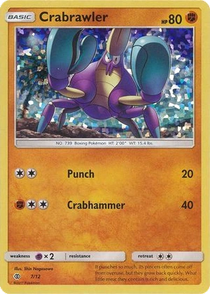 Crabrawler 7/12, McDonald's Collection 2017 Confetti Holo, Pokumon reference