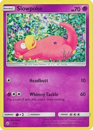 Slowpoke 5/12, McDonald's Collection 2018 Confetti Holo, Pokumon reference