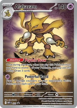 Alakazam #009, English MEP Black Star Promos promo, reference image