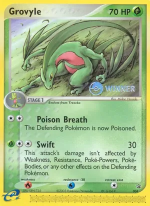 Grovyle #004, Nintendo Black Star Winner, TCGdex reference