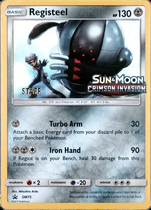Registeel Staff Prerelease PSA reference placeholder