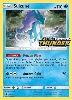 Suicune SM149, prerelease base reference scan