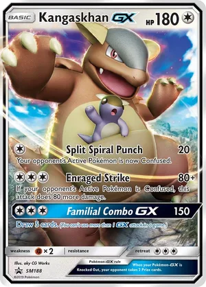 Kangaskhan GX #SM188, English SM Black Star Promos promo, reference image