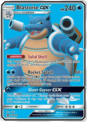 Blastoise GX #SM189, English SM Black Star Promos promo, reference image