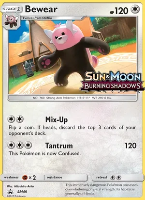Bewear SM49, prerelease base reference scan