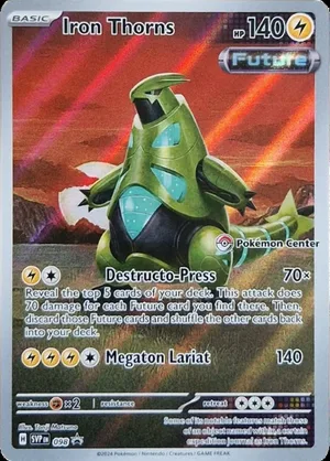 Iron Thorns #098, English Pokemon Center stamped promo reference image