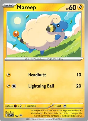 Mareep #107, SWSH Black Star "2" Pikachu Deck, TCGdex reference