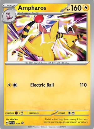 Ampharos #109, SWSH Black Star "28" Pikachu Deck, TCGdex reference