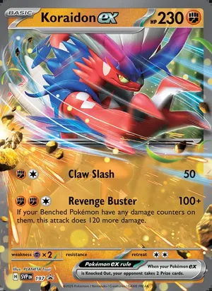 Koraidon ex #197, SWSH Black Star Holo, TCGdex reference