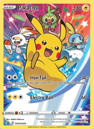 Pikachu #SWSH020, SWSH Black Star Holo, TCGdex reference