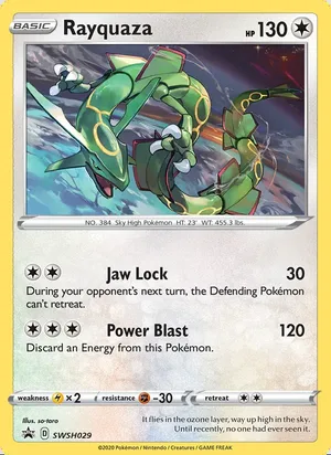 Rayquaza #SWSH029, SWSH Black Star Holo, TCGdex reference