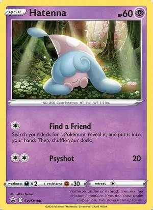 Hatenna #SWSH040, SWSH Black Star Holo, TCGdex reference
