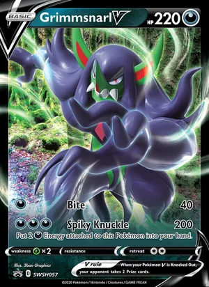 Grimmsnarl V #SWSH057, SWSH Black Star Holo, TCGdex reference