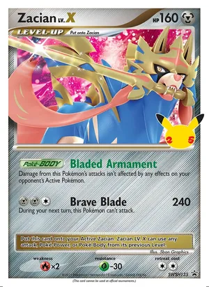 Zacian #SWSH135, SWSH Black Star Holo, TCGdex reference