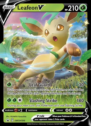 Leafeon V #SWSH194, SWSH Black Star Holo, TCGdex reference