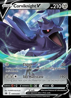 Corviknight V #SWSH200, SWSH Black Star Holo, TCGdex reference
