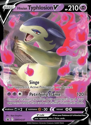 Hisuian Typhlosion V #SWSH237, SWSH Black Star Holo, TCGdex reference