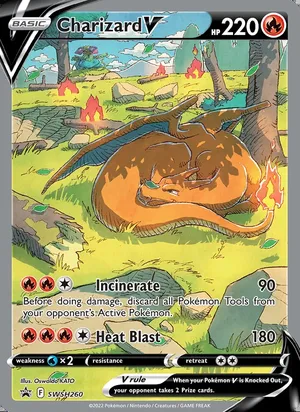 Charizard V #SWSH260, SWSH Black Star Holo, TCGdex reference
