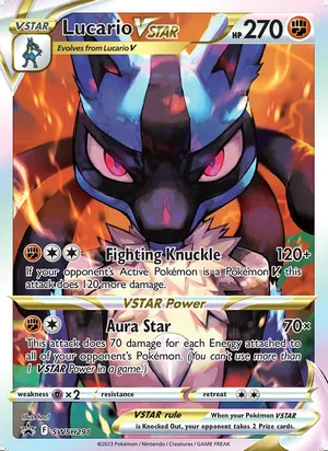 Lucario VSTAR #SWSH291, SWSH Black Star Holo, TCGdex reference