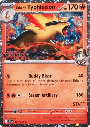 Ethan's Typhlosion 034/182, Staff prerelease, owner-provided image