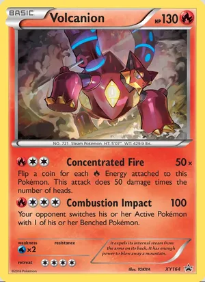 Volcanion #XY164, XY Black Star Holo, TCGdex reference