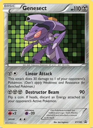 Genesect #XY196, XY Black Star Holo, TCGdex reference