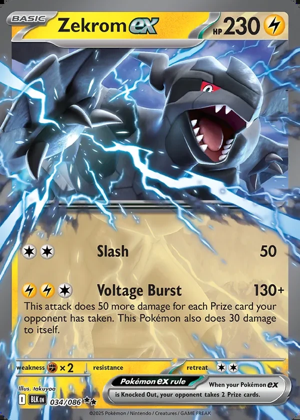 Zekrom 034/086, Black Bolt English Print with "Black Bolt" stamp, card art reference