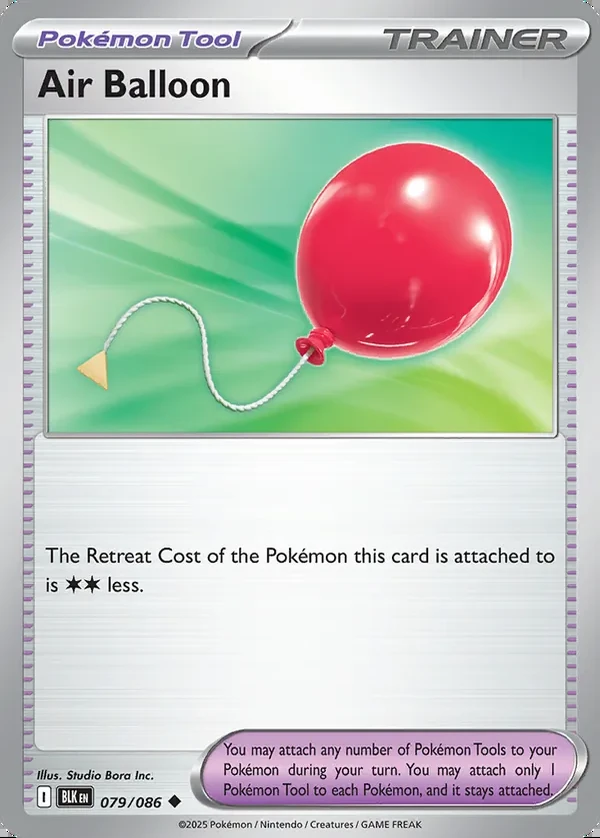 Air Balloon 079/086, Black Bolt English Print with "Play! Pokémon" stamp, card art reference