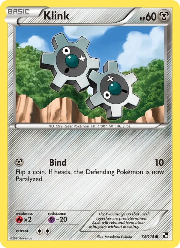 Klink 74/114, Black & White English Cracked Ice Holofoil, card art reference