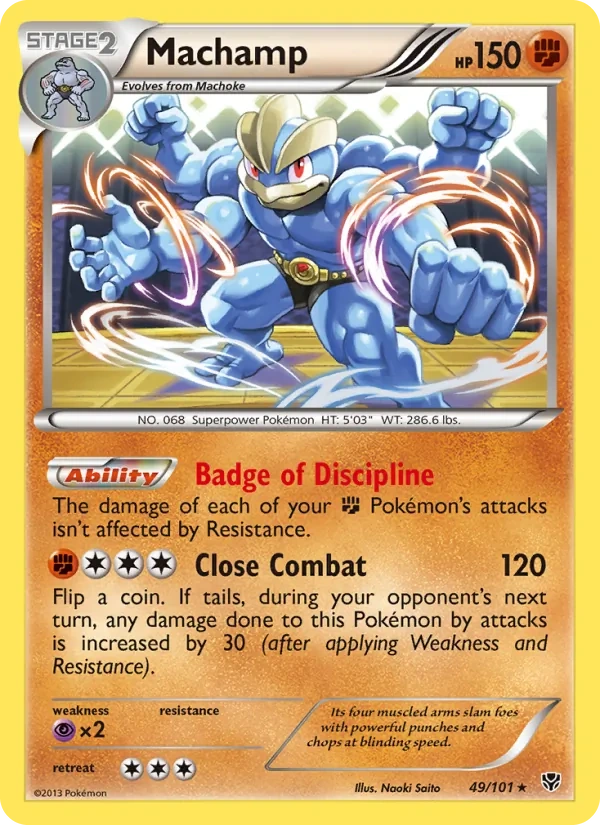 Machamp 49/101, Plasma Blast English Cosmos Holofoil, card art reference