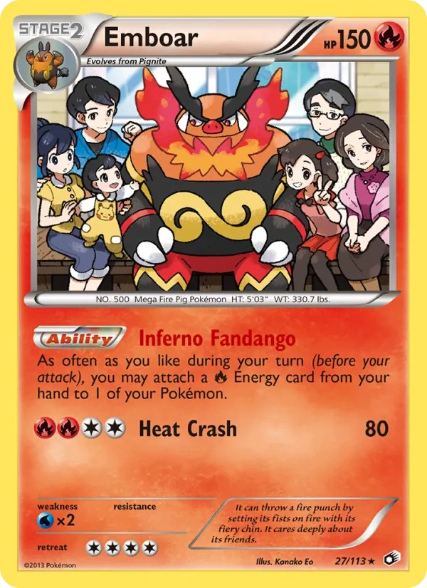Emboar 27/113, Legendary Treasures English Non Holo, card art reference