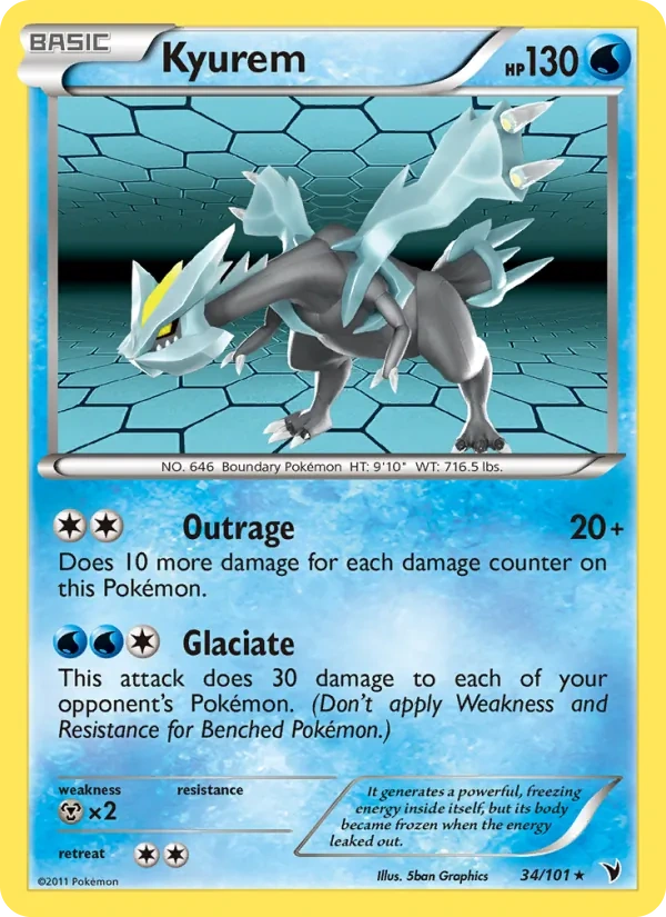 Kyurem 34/101, Noble Victories English Cosmos Holofoil, card art reference
