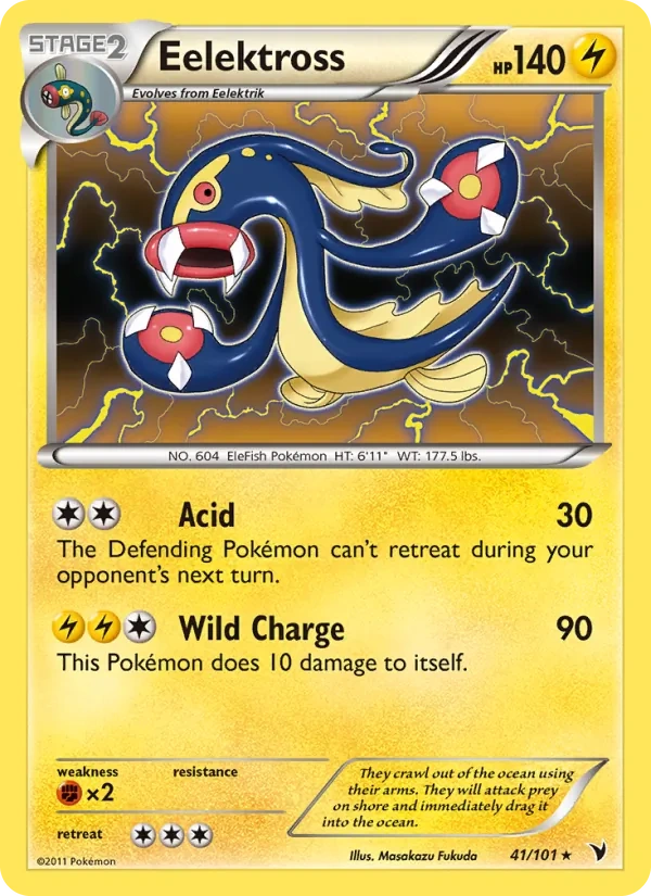Eelektross 41/101, Noble Victories English Non Holo, card art reference