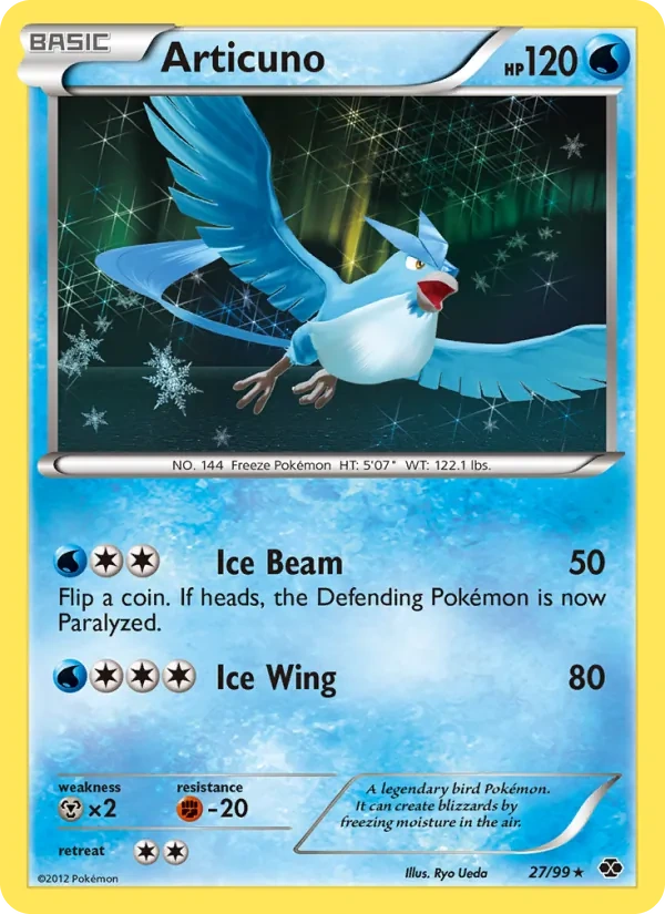Articuno 27/99, Next Destinies English Cosmos Holofoil, card art reference