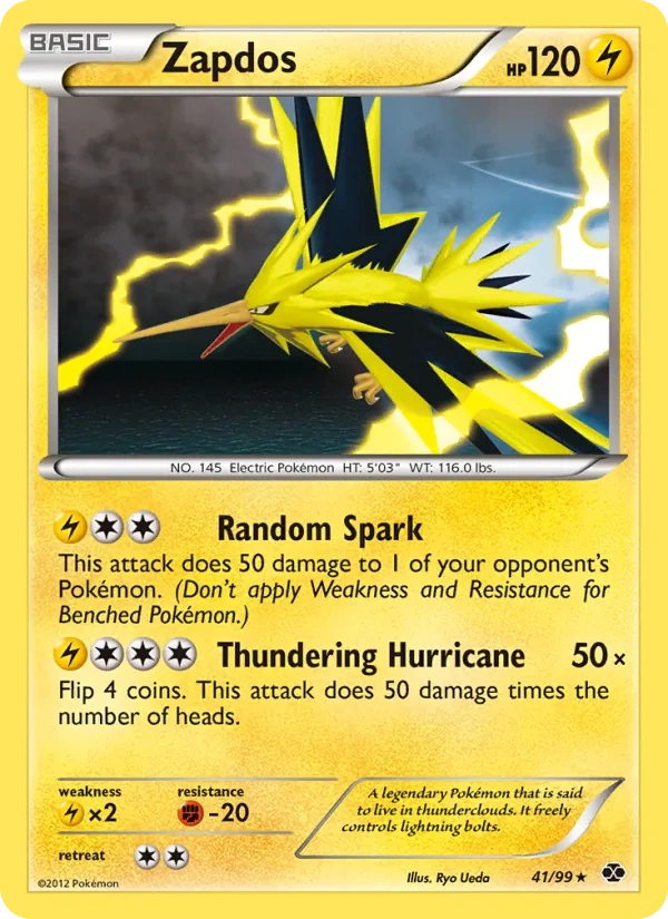 Zapdos 41/99, Next Destinies English Cosmos Holofoil, card art reference