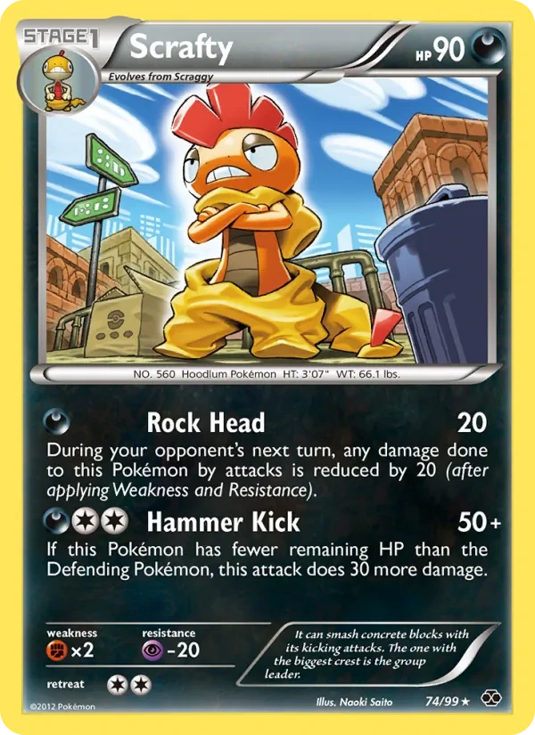 Scrafty 74/99, Next Destinies English Non Holo, card art reference
