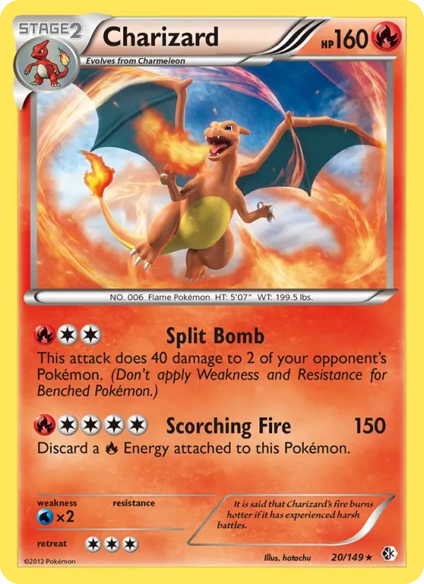 Charizard 20/149, Boundaries Crossed English Cosmos Holofoil, card art reference